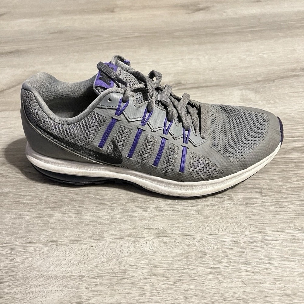 Nike Flex 2015 Run Womens 8.5 Gray Purple Running Shoes Lightweight Trainer